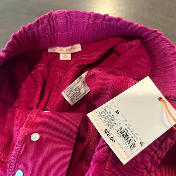 Knox Rose Hi-Rise Relaxed Fit Traveling Short Womens Medium Purple Button Fly - Picture 2 of 3